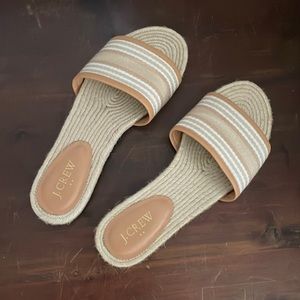 J Crew womens espadrille slide sandals, size 7.5